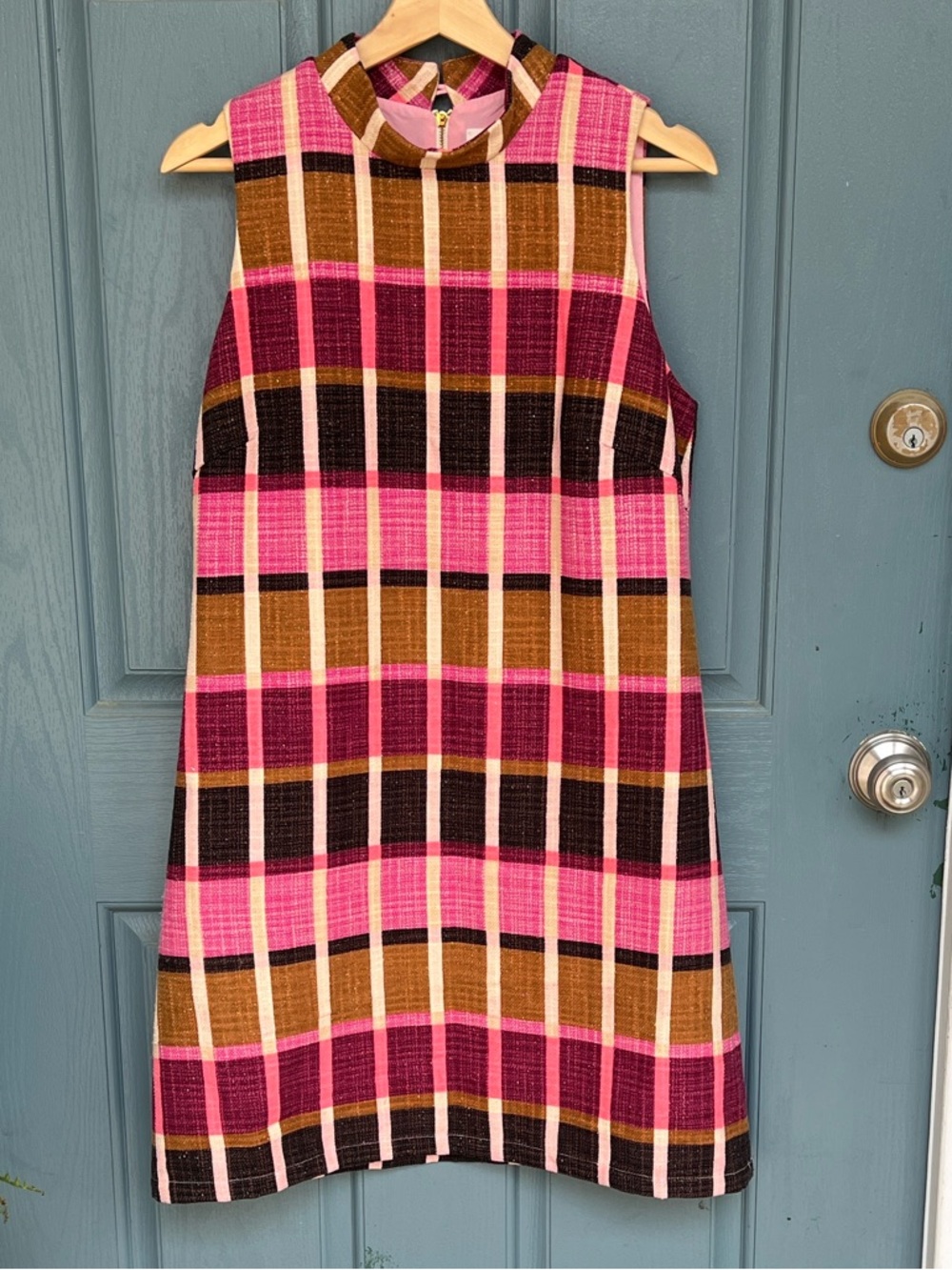 Julie Brown NYC Annie Catskill Metallic Plaid Dress